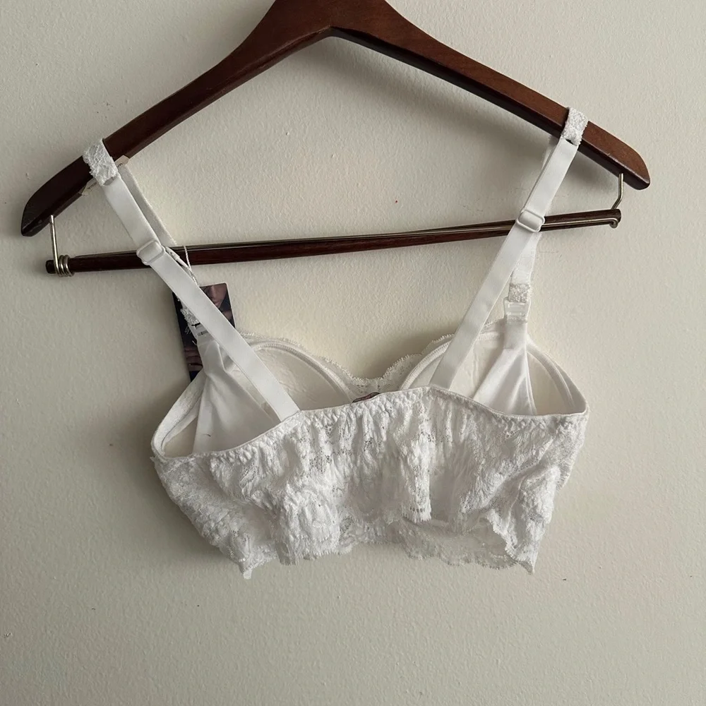 COSABELLA White Lace Nursing Bra MATERNITY SIZE SMALL 2 4 Breastfeeding Adjust